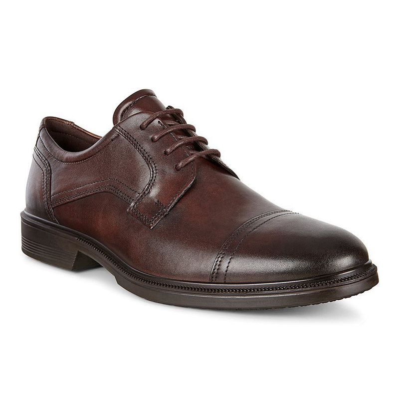 Men Business Ecco Lisbon - Dress Brown - India PFHWZO423